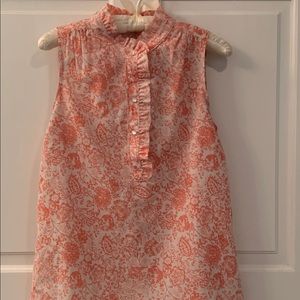 Sleeveless ruffle blouse